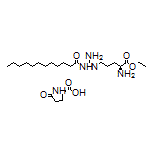 Ethyl (S,E)-2-Amino-5-[[amino(dodecanamido)methylene]amino]pentanoate compound with (S)-5-Oxopyrrolidine-2-carboxylic Acid