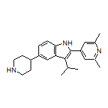 2-(2,6-Dimethylpyridin-4-yl)-3-isopropyl-5-(piperidin-4-yl)-1H-indole