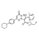 5-(4-Cyclohexylphenyl)-3-[3-(fluoromethyl)azetidine-1-carbonyl]-2-(3-methylpyrazin-2-yl)pyrazolo[1,5-a]pyrimidin-7(1H)-one
