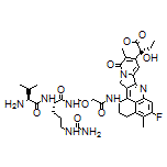 (S)-2-[(S)-2-Amino-3-methylbutanamido]-N-[[2-[[(1S,9S)-9-ethyl-5-fluoro-9-hydroxy-4-methyl-10,13-dioxo-1,2,3,9,10,12,13,15-octahydrobenzo[de]pyrano[3’,4’:6,7]indolizino[1,2-b]quinolin-1-yl]amino]-2-oxoethoxy]methyl]-5-ureidopentanamide