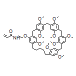 N-[2-(4,9,14,28,30,33,35,37,39-Nonamethoxyhexacyclo[25.2.2.2[3,6].2[8,11].2[13,16].2[18,21]]nonatriaconta-1(29),3(32),4,6(33),8(34),9,11(35),13(36),14,16(37),18(38),19,21(39),27,30-pentadecaen-19-yloxy)ethyl]prop-2-enamide