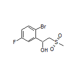 1-(2-Bromo-5-fluorophenyl)-2-(methylsulfonyl)ethan-1-ol