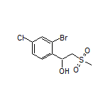 1-(2-Bromo-4-chlorophenyl)-2-(methylsulfonyl)ethan-1-ol