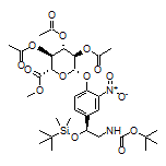 2-[4-[(S)-1-[(tert-Butyldimethylsilyl)oxy]-2-(Boc-amino)ethyl]-2-nitrophenoxy]-6-(methoxycarbonyl)tetrahydro-2H-pyran-3,4,5-triyl (2S,3R,4S,5S,6S)-Triacetate