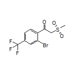 1-[2-Bromo-4-(trifluoromethyl)phenyl]-2-(methylsulfonyl)ethan-1-one