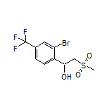 1-[2-Bromo-4-(trifluoromethyl)phenyl]-2-(methylsulfonyl)ethan-1-ol