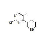 2-Chloro-5-methyl-4-(3-piperidyl)pyrimidine