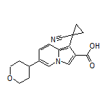 1-(1-Cyanocyclopropyl)-6-(tetrahydro-2H-pyran-4-yl)indolizine-2-carboxylic Acid