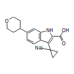 3-(1-Cyanocyclopropyl)-6-(tetrahydro-2H-pyran-4-yl)-1H-indole-2-carboxylic Acid