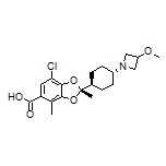 (R)-7-Chloro-2-[trans-4-(3-methoxyazetidin-1-yl)cyclohexyl]-2,4-dimethylbenzo[d][1,3]dioxole-5-carboxylic Acid