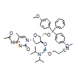 (2R,3S,5R)-5-[4-Acetamido-5-methyl-2-oxopyrimidin-1(2H)-yl]-2-[[bis(4-methoxyphenyl)(phenyl)methoxy]methyl]tetrahydrofuran-3-yl (2-Cyanoethyl) Diisopropylphosphoramidite