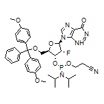 (2R,3R,4R,5R)-2-[[Bis(4-methoxyphenyl)(phenyl)methoxy]methyl]-4-fluoro-5-[6-oxo-3H-purin-9(6H)-yl]tetrahydrofuran-3-yl (2-Cyanoethyl) Diisopropylphosphoramidite