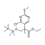 Ethyl 3-[(tert-Butyldimethylsilyl)oxy]-2-[4-chloro-2-(methylthio)pyrimidin-5-yl]-2-methylpropanoate