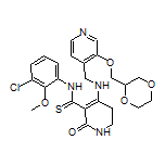 4-[[[3-[(1,4-Dioxan-2-yl)methoxy]pyridin-4-yl]methyl]amino]-N-(3-chloro-2-methoxyphenyl)-2-oxo-1,2,5,6-tetrahydropyridine-3-carbothioamide