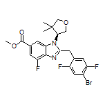 Methyl (S)-2-(4-Bromo-2,5-difluorobenzyl)-1-(4,4-dimethyltetrahydrofuran-3-yl)-4-fluoro-1H-benzo[d]imidazole-6-carboxylate