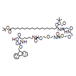 (25S,52S)-52-(Fmoc-amino)-25-(tert-butoxycarbonyl)-2,2-dimethyl-4,23,28,37,46-pentaoxo-3,32,35,41,44-pentaoxa-24,29,38,47-tetraazatripentacontan-53-oic Acid