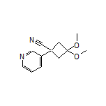 3,3-Dimethoxy-1-(pyridin-3-yl)cyclobutane-1-carbonitrile