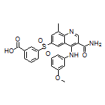 3-[[3-Carbamoyl-4-[(3-methoxyphenyl)amino]-8-methyl-6-quinolyl]sulfonyl]benzoic Acid