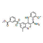 Methyl 3-[[3-Carbamoyl-4-[(3-methoxyphenyl)amino]-8-methylquinolin-6-yl]sulfonyl]benzoate