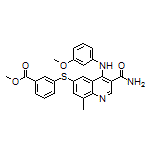 Methyl 3-[[3-Carbamoyl-4-[(3-methoxyphenyl)amino]-8-methylquinolin-6-yl]thio]benzoate