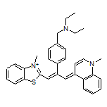 2-[(1Z,3E)-2-[4-[(Diethylamino)methyl]phenyl]-3-[1-methylquinolin-4(1H)-ylidene]prop-1-en-1-yl]-3-methylbenzo[d]thiazol-3-ium