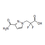 3-(3-Carbamoyl-1H-pyrazol-1-yl)-2,2-difluoropropanoic Acid