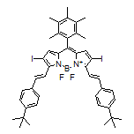 3,7-Bis[(E)-4-(tert-butyl)styryl]-5,5-difluoro-2,8-diiodo-10-(2,3,4,5,6-pentamethylphenyl)-5H-dipyrrolo[1,2-c:2’,1’-f][1,3,2]diazaborinin-4-ium-5-uide