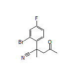 2-(2-Bromo-4-fluorophenyl)-2-methyl-4-oxopentanenitrile