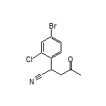 2-(4-Bromo-2-chlorophenyl)-4-oxopentanenitrile