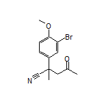 2-(3-Bromo-4-methoxyphenyl)-2-methyl-4-oxopentanenitrile