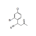 2-(2-Bromo-4-chlorophenyl)-4-oxopentanenitrile