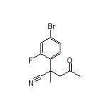 2-(4-Bromo-2-fluorophenyl)-2-methyl-4-oxopentanenitrile