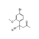 2-(4-Bromo-2-methoxyphenyl)-2-methyl-4-oxopentanenitrile