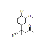 2-(4-Bromo-3-methoxyphenyl)-2-methyl-4-oxopentanenitrile