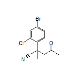 2-(4-Bromo-2-chlorophenyl)-2-methyl-4-oxopentanenitrile