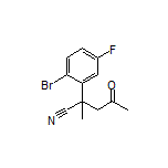 2-(2-Bromo-5-fluorophenyl)-2-methyl-4-oxopentanenitrile