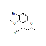 2-(3-Bromo-2-methoxyphenyl)-2-methyl-4-oxopentanenitrile