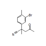 2-(3-Bromo-4-methylphenyl)-2-methyl-4-oxopentanenitrile