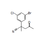 2-(3-Bromo-5-chlorophenyl)-2-methyl-4-oxopentanenitrile