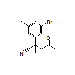 2-(3-Bromo-5-methylphenyl)-2-methyl-4-oxopentanenitrile