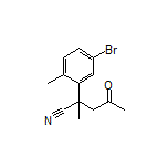 2-(5-Bromo-2-methylphenyl)-2-methyl-4-oxopentanenitrile