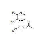 2-(2-Bromo-3-fluorophenyl)-2-methyl-4-oxopentanenitrile