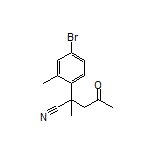 2-(4-Bromo-2-methylphenyl)-2-methyl-4-oxopentanenitrile