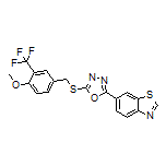 2-(Benzo[d]thiazol-6-yl)-5-[[4-methoxy-3-(trifluoromethyl)benzyl]thio]-1,3,4-oxadiazole