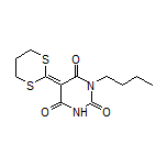 1-Butyl-5-(1,3-dithian-2-ylidene)pyrimidine-2,4,6(1H,3H,5H)-trione