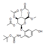 2-[2-[(Boc-amino)methyl]-5-(hydroxymethyl)phenoxy]-6-(methoxycarbonyl)tetrahydro-2H-pyran-3,4,5-triyl (2S,3R,4S,5S,6S)-Triacetate