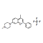 4-Methyl-7-(4-methylpiperazin-1-yl)-2-phenylchromenylium Tetrafluoroborate