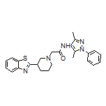 2-[3-(Benzo[d]thiazol-2-yl)-1-piperidyl]-N-(3,5-dimethyl-1-phenyl-4-pyrazolyl)acetamide