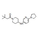 3,3-Dimethyl-1-[4-[[6-(1-pyrrolidinyl)-3-pyridyl]amino]-1-piperidyl]-1-butanone