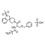 2-Amino-N-[3-(benzyloxy)-1-[1-(methylsulfonyl)spiro[indoline-3,4’-piperidin]-1’-yl]-1-oxopropan-2-yl]-2-methylpropanamide Methanesulfonate